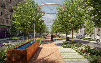 Nowa koncepcja zakłada stworzenie linearnego parku, który wypełni deficyt zieleni w tej okolicy