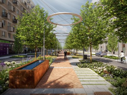 Nowa koncepcja zakłada stworzenie linearnego parku, który wypełni deficyt zieleni w tej okolicy