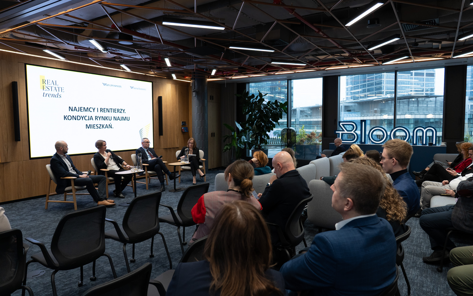 Uczestnicy debaty „Najemcy i rentierzy”. Od lewej: Anton Bubiel, Rentier.io i Sonar Home.pl, Hanna M