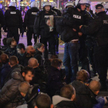 Włoscy kibice i polska policja w Warszawie