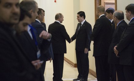Prezydent Rosji i Turkmenistanu podczas Forum Krajów Eksportujących Gaz w 2015 r.