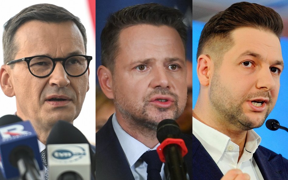 Mateusz Morawiecki, Rafał Trzaskowski i Patryk Jaki