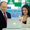 Władimir Putin i szefowa telewizji Russia Today Margarita Simonian.