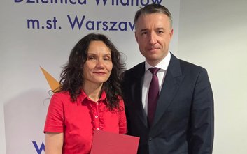 Nowa dyrektor Monika Pajączkowska z burmistrzem Wilanowa Ludwikiem Rakowskim