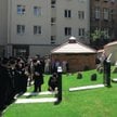 Uroczystość odnowienia grobu słynnego talmudysty Akivy Egera na cmentarzu żydowskim przy ul. Głogows