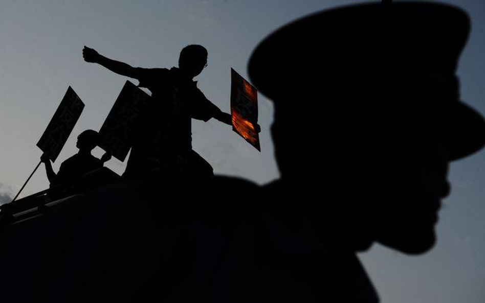 Chiny, Hongkong. Protest zwolenników demokratyzacji