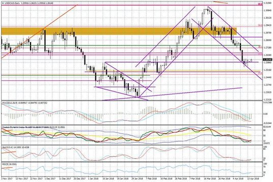 Wykres dzienny USD/CAD