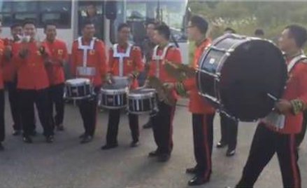 Bitwa na bębny armii Korei Południowej z amerykańskimi Marines