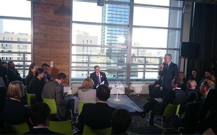 Bronisław Komorowski w siedzibie Google Polska