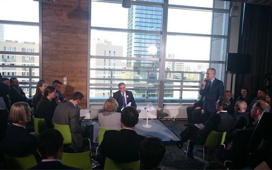 Bronisław Komorowski w siedzibie Google Polska