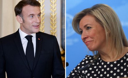 Emmanuel Macron i Maria Zacharowa