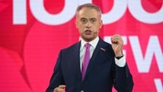 Wicepremier, minister cyfryzacji Krzysztof Gawkowski podczas wystąpienia w ramach Konwencji Lewicy "