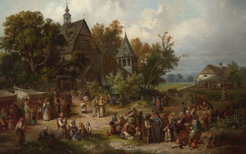 „Odpust na wsi” – obraz Franciszka Kostrzewskiego z 1866 r.