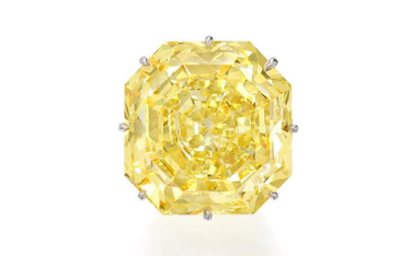 Niezwykły i rzadki żółty diament na aukcji Sotheby's