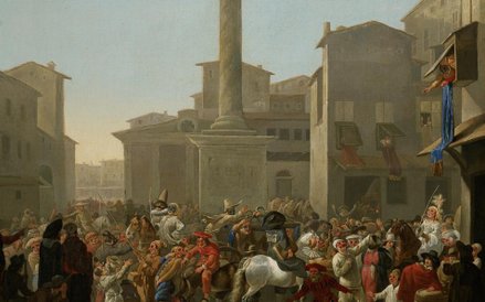 Johannes Lingelbach “ KARNAWAŁ W RZYMIE”, ok. 1650/1651