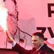 Poseł Konfederacji Sławomir Mentzen przed rozpoczęciem Marszu Niepodległości w 2025 r.