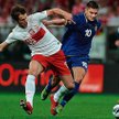 We wrześniu 2012 r. we Wrocławiu Polska pokonała Mołdawię 2:0. Na zdjęciu Grzegorz Krychowiak i Geor