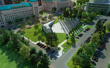 Pomnik ofiar komunizmu stanie przed budynkiem parlamentu w Toronto