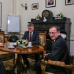 Andrzej Duda, Maciej Wąsik i Mariusz Kamiński w Pałacu Prezydenckim