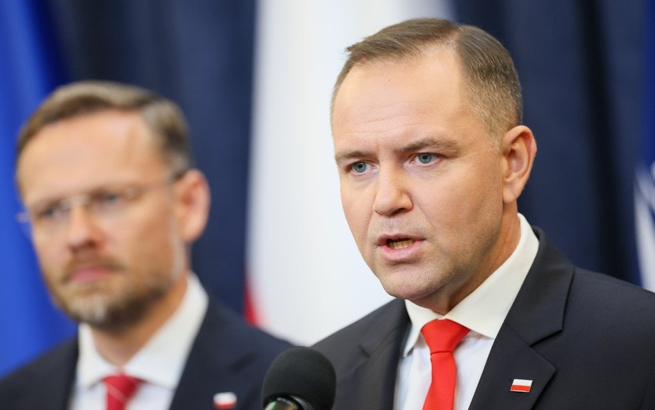 Prezydent RP Karol Nawrocki podczas konferencji prasowej w Pałacu Prezydenckim