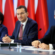 Wicepremier, minister rozwoju Mateusz Morawiecki (C), wiceminister rozwoju Jerzy Kwieciński (P) oraz
