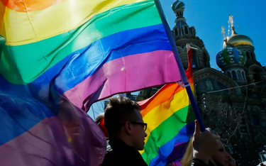 Marsz aktywistów LGBTQ w Petersburgu, maj 2013