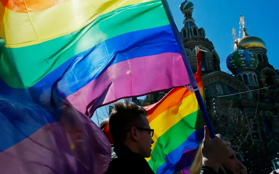 Marsz aktywistów LGBTQ w Petersburgu, maj 2013