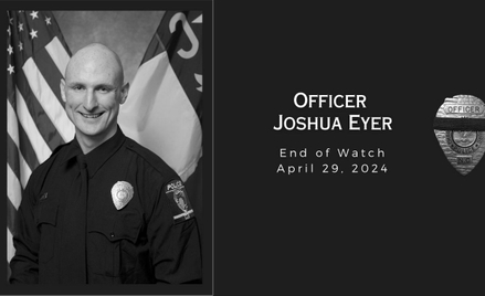 Joshua Eyer, jeden z policjantów, którzy zginęli w wymianie ognia