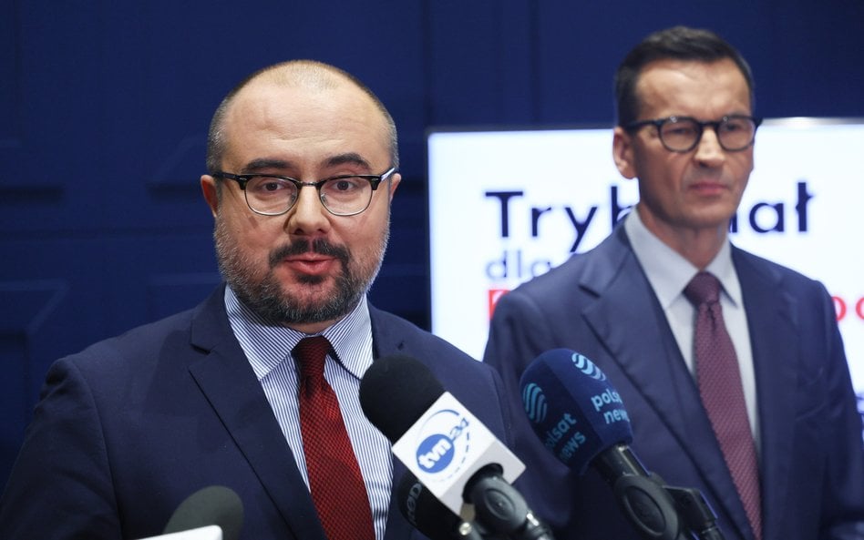 Przewodniczący KP Rozwój Plus Mateusz Morawiecki oraz poseł KP Rozwój Plus Paweł Jabłoński.