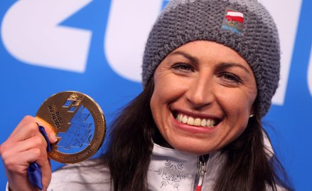 Justyna Kowalczyk ze złotym medalem igrzysk olimpijskich w Soczi