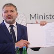 Minister sprawiedliwości, prokurator generalny Waldemar Żurek na konferencji prasowej dotyczącej pre