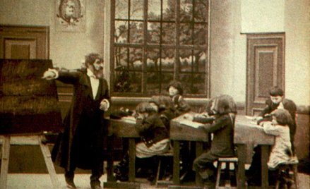 Fotos z pierwszego polskiego filmu - Pruskiej kultury z 1908 r.