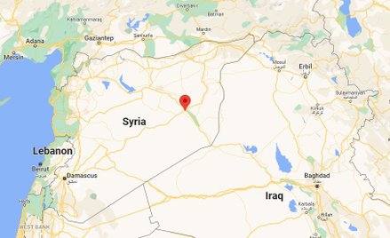 Na mapie oznaczona prowincja Dajr az-Zaur w Syrii