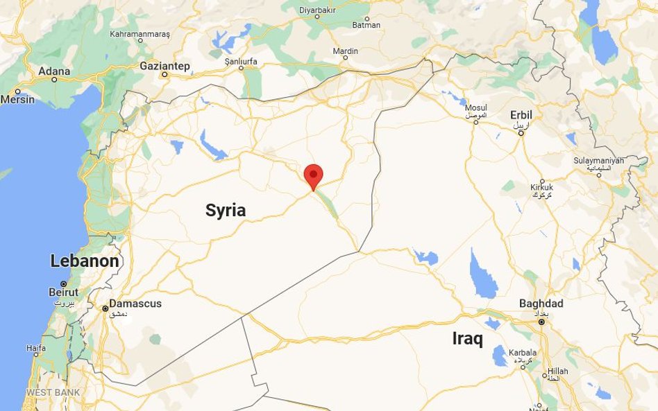 Na mapie oznaczona prowincja Dajr az-Zaur w Syrii