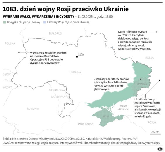 Tak wyglądała sytuacja na froncie 11 lutego