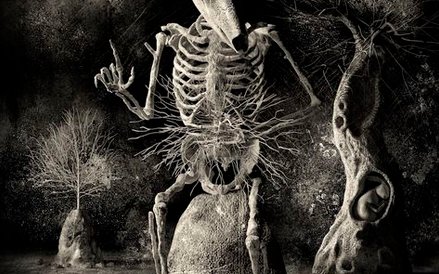 Spooky Pooka. Obraz jest częścią serii o nazwie Stickman – koleje Crohna.