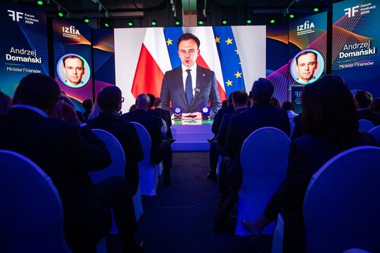 XX Forum Funduszy otworzył swoim wystąpieniem Andrzej Domański, minister finansów i gospodarki. Fot.