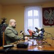 Płk Mikołaj Przybył podczas konferencji prasowej