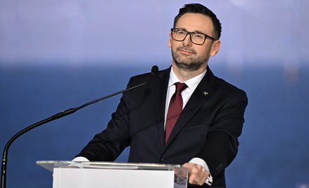 Prezes zarządu Orlen Daniel Obajtek podczas konferencji prasowej dot. realizacji Strategii ORLEN2030