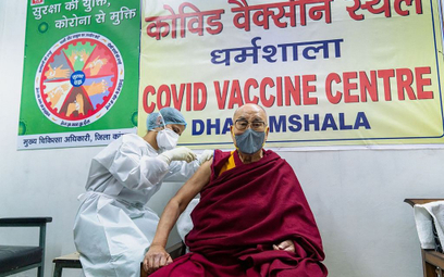 Dalajlama zaszczepiony na koronawirusa