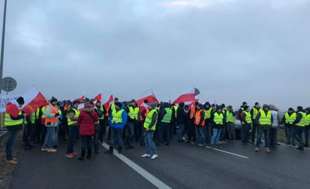 Wczorajszy protest na autostradzie A2