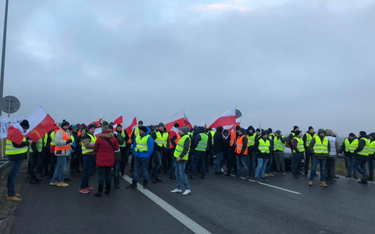Wczorajszy protest na autostradzie A2