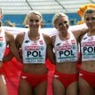 Zwycięska, polska sztafeta 4x400 metrów - Natalia Kaczmarek, Justyna Święty-Ersetic, Małgorzata Hołu