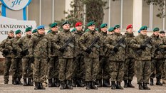 Uroczystość pożegnania żołnierzy VI zmiany Polskiego Kontyngentu Wojskowego „Irak”. Szczecin, 2019 r