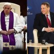 Papież Franciszek i szef MSZ Radosław Sikorski