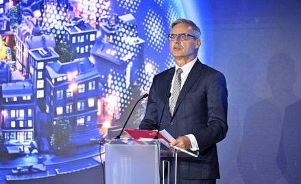 Mirosław Czekaj, prezes zarządu Banku Gospodarstwa Krajowego, podczas przemówienia otwierającego XVI