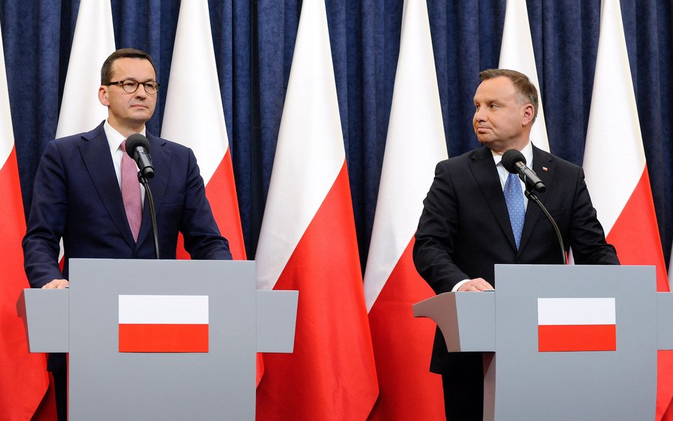 Premier Mateusz Morawiecki i prezydent Andrzej Duda