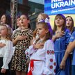 Uroczystość z okazji Dnia Niepodległości Ukrainy 2024 na pl. Zamkowym w Warszawie