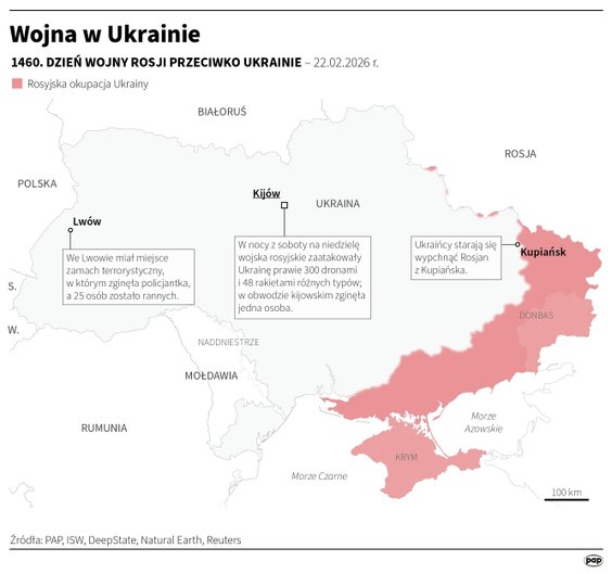Tak wyglądała sytuacja na Ukrainie w 1461 dniu wojny