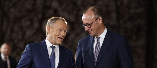 Donald Tusk i Friedrich Merz